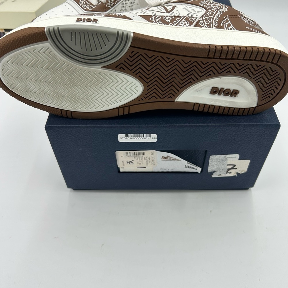 Men's Dior B 27 low Paisley sneakers size 45 made in Italy - Picture 10 of 12